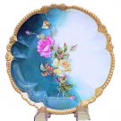 Antique Roses PM Moschendorf Porcelain Bavarian Plate  Circa 1900-1920