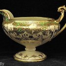 Antique Hand Painted Nippon Heavy Gold Decorated Pedestal Creamer Circa 1900