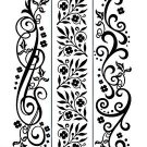 Darice Embossing Essentials Folder Flourishes 3 pcs. 1.4" X 5.75" Brand New