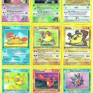 Rare Pokemon 1st Edition Cards-Mankey-Spearow-Krabby-Charmander-Primeape-Psyduck