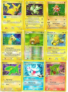 Super Rare Holo Shadowless Hitmonchan-Electrike EX Deoxys-Larvitar Delta Species