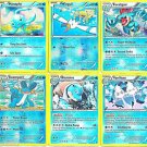 6X Holo Pokemon Lot Blastoise-Manaphy-Vanilluxe-Wingull-Swampert-Feraligatur-New