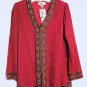 LAURENCE KAZAR Red Silk Beaded Evening Jacket Sz S NWT List Price $99.99
