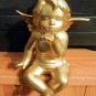 Hand Painted Gold Ceramic Shelf Angel Blowing Kisses Brand New