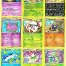 9X Pokemon Rare Holos-Gourdeist-Serperior-Murkrow-Victreebel-Belossom-Barboach