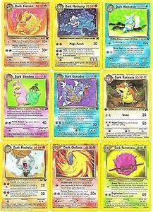 Pokemon 9X Team Rocket -Neo Destiny Dark Card Lot Dark Machamp Holo 10/82