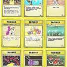 9X Rare Pokemon Trainer Cards Pewter City Gym-Energy Search-Bill-Mr. Fuji-Sleep