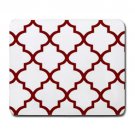 Red Trellis Pattern Large Mousepad