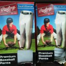 Set of 2 Boys Youth Rawlings Baseball Pants XL Gray Premium XLarge Double Knee