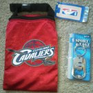 Set of 2 Cleveland Cavaliers NBA game day pouch Sport Tagz bag bottle opener NEW