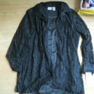 Ladies Allison Daley Size M Black Satiny Tank Sheer Lace Top Shell Shirt 2 Piece