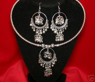 Renaissance Gypsy Gothic Goth Vampire TRIBAL Belly Dance Dancing Necklace Set