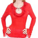 S GOTHIC VAMPIRE RENAISSANCE PIRATE FAIRY Blouse Top