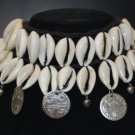 BOHO TRIBAL Gyspy Hippie Surfer Belly Dance Dancing Cowrie Necklace Shell Choker