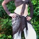 XL Brown Goth GYPSY Tribal BOLERO Belly Dance Dancing FLAMENCO Shrug Bolero Top