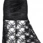 M BLACK BOHO GOTHIC Gypsy STEAM PUNK EMO Hippie Lolita Renaissance LACE Skirt