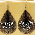 BLACK Tribal Fusion Gypsy Belly Dance Dancing Earrings