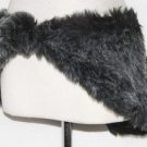 Gray Faux Fur Burlesque Gothic Goth Lolita Wrap Collar Capelet Hip Scarf BELT