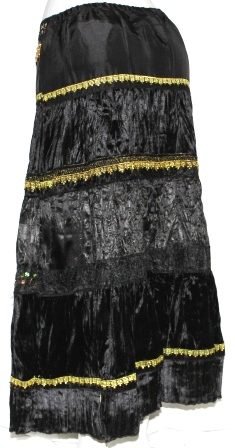 S Bohemian Emo Boho Peasant Gothic Steam Punk GYPSY Goth Lolita Crinoline Skirt