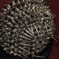 Silv Tribal Gothic Goth Burlesque Belly Dance Dancing Spike Fetish Bra Top Sz 38