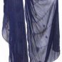 BLUE 3 YARD GOTH GOTHIC TRIBAL BELLYDANCE BELLY DANCE DANCING VEIL SCARF WRAP