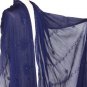 BLUE 3 YARD GOTH GOTHIC TRIBAL BELLYDANCE BELLY DANCE DANCING VEIL SCARF WRAP