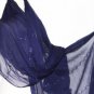 BLUE 3 YARD GOTH GOTHIC TRIBAL BELLYDANCE BELLY DANCE DANCING VEIL SCARF WRAP