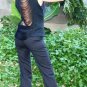 XL Sexy Back Diva Goth Emo Gothic Vampire Gypsy Bohemian Boho Blouse Drape Top