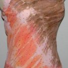 S PINK TYE DYE BOHEMIAN BOHO HIPPIE GYPSY LACE Fairy Pixie Sparkle Halter TOP