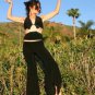 S Open Back Tribal Belly Dance Gothic Vampire Choli Top