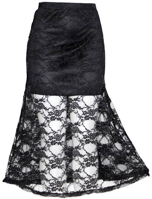 S BLACK BOHO BELLY DANCE DANCING Goth GOTHIC Gypsy STEAM PUNK SLIT Hippie Skirt