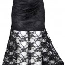 S BLACK BOHO BELLY DANCE DANCING Goth GOTHIC Gypsy STEAM PUNK SLIT Hippie Skirt