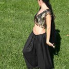 XS TRIBAL MEDIEVAL RENAISSANCE BELLY DANCE DANCING GYPSY TASSEL VEST COSTUME TOP