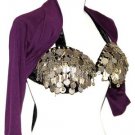 L GYPSY GOTHIC TRIBAL Burlesque Belly Dance Dancing Bolero Shrug Flamenco Top