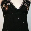 M PINK BOHO BOHEMIAN HIPPIE GYPSY CARNIVAL COLORFUL DRAPE FRINGE TASSEL TOP