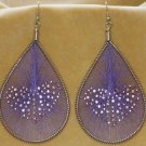 PURPLE Tribal Fusion Gypsy Belly Dance Dancing Earrings