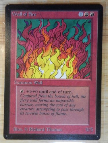 MTG x1 Beta WALL OF FIRE See Pictures Fazmataztical_Dragon