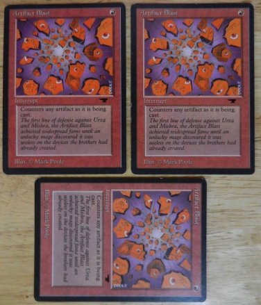 MTG X3 Antiquities ARTIFACT BLAST See pictures Fazmataztical