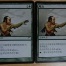 MTG x2 Champions of Kamigawa SERPENT SKIN  Chinese Fazmataztical