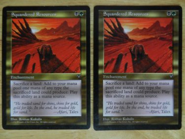 MTG X2 Visons SQUANDERED RESOURCES See pictures Fazmataztical_Dragon