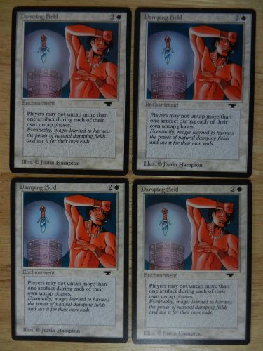 MTG X4 Antiquities DAMPING FIELD See pictures Fazmataztical_Dragon