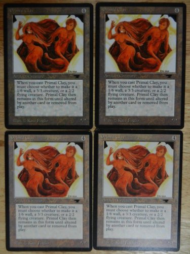 MTG x4 Antiquities PRIMAL CLAY See pictures Fazmataztical_Dragon