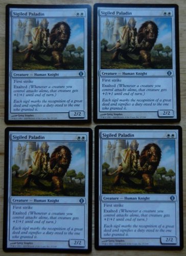 MTG x4 SIGILED PALADIN Shards of Alara See Pictures Combined Shipping