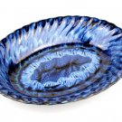 Porthmadog Welsh Pottery Blue Oval Bowl