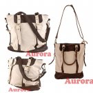 Leatherette Large Canvas Messenger Shoulder Hand Travel Hobo Military Tote Bag