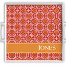 Monogrammed Square Melamine Serving Tray - Diamond Squares