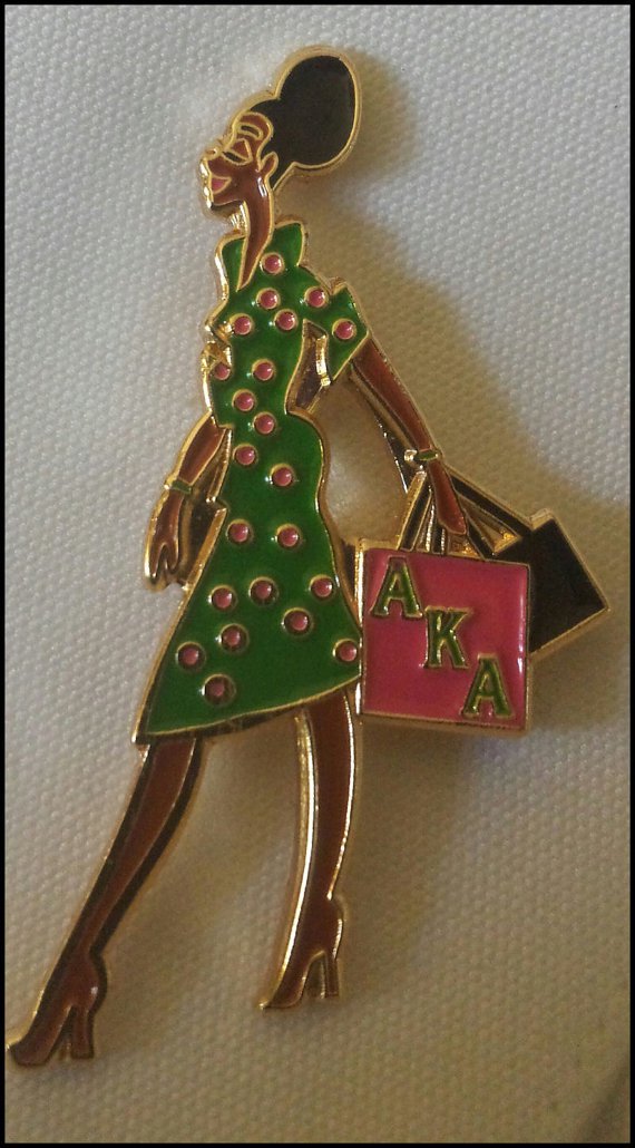 Alpha Kappa Alpha Sorority Diva Lady Lapel Pin