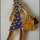 Sigma Gamma Rho Sorority Diva Lady Lapel Pin Sigma Gamma Rho Sorority Diva Lady Lapel Pin
