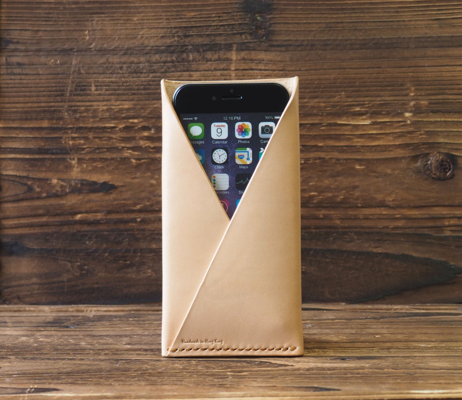 iPhone 6 Leather Case-Minimalist Wallet, iPhone6 Wallet, minimalist, minimal#Natural Nude