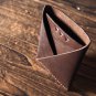 Leather Minimalist Slim Folded Card Wallet-card holder, Card Sleeve, credit card holder #Brown